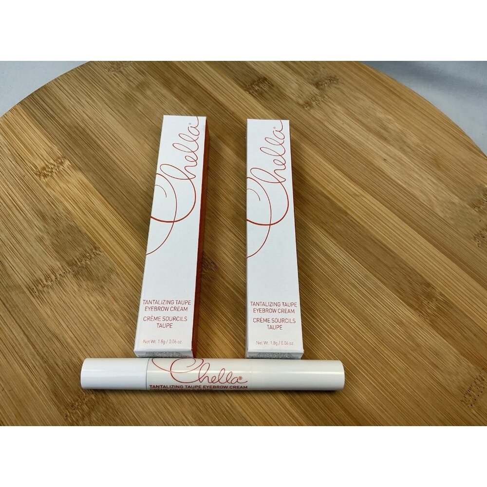 Chella Eyebrow Cream Tantalizing Taupe 0.06 Oz. Qty 2 NIB